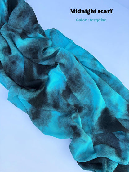 Midnight scarf - terqoise