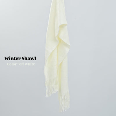 Winter Shawl ( off white )