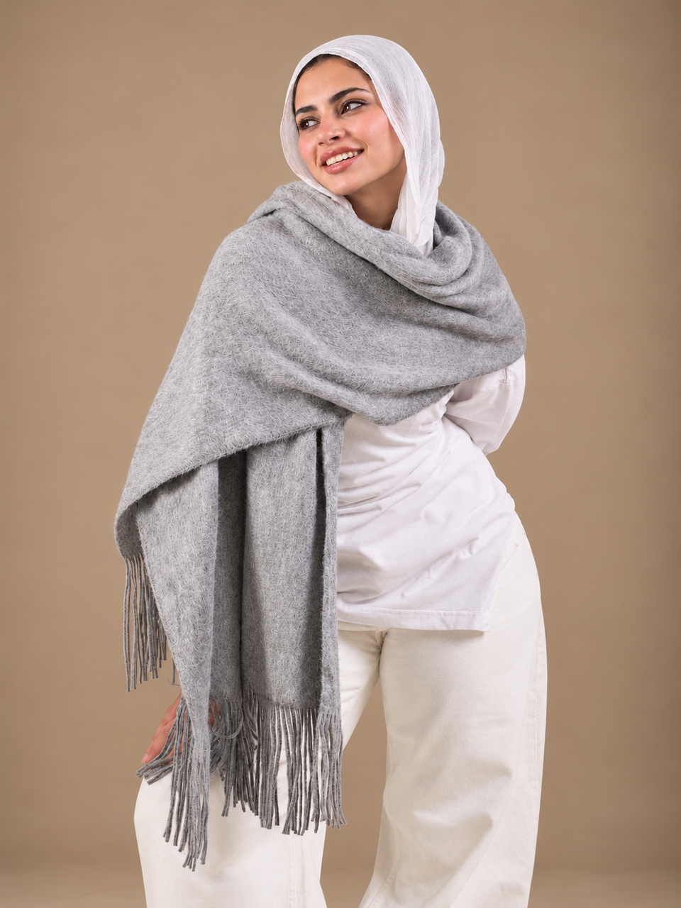 Winter Shawl - gray